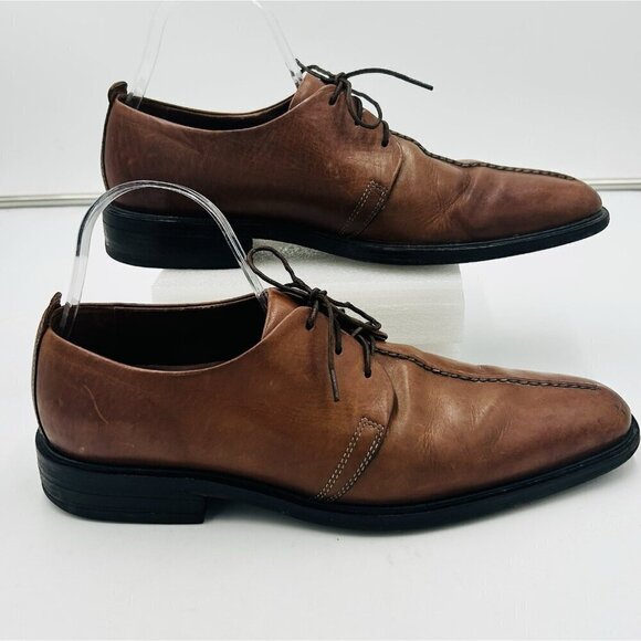Cole Haan Mens Beckett Oxford Dress Shoe Brown Size 9M Leather Split Toe Lace-Up main image 7